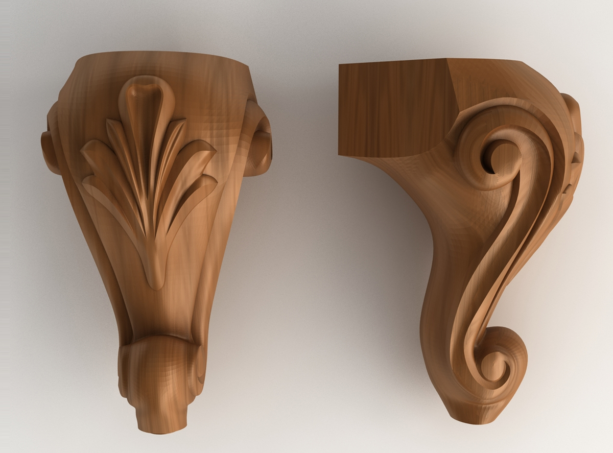 декоративные ножки для мебели из дерева