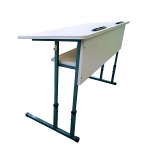 Anti-scoliosis two-seater pupil's desk with ergonomic tabletop No.4-6