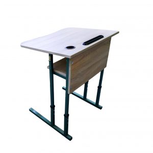 Single-seated pupil’s table with a straight tabletop No. 4-6